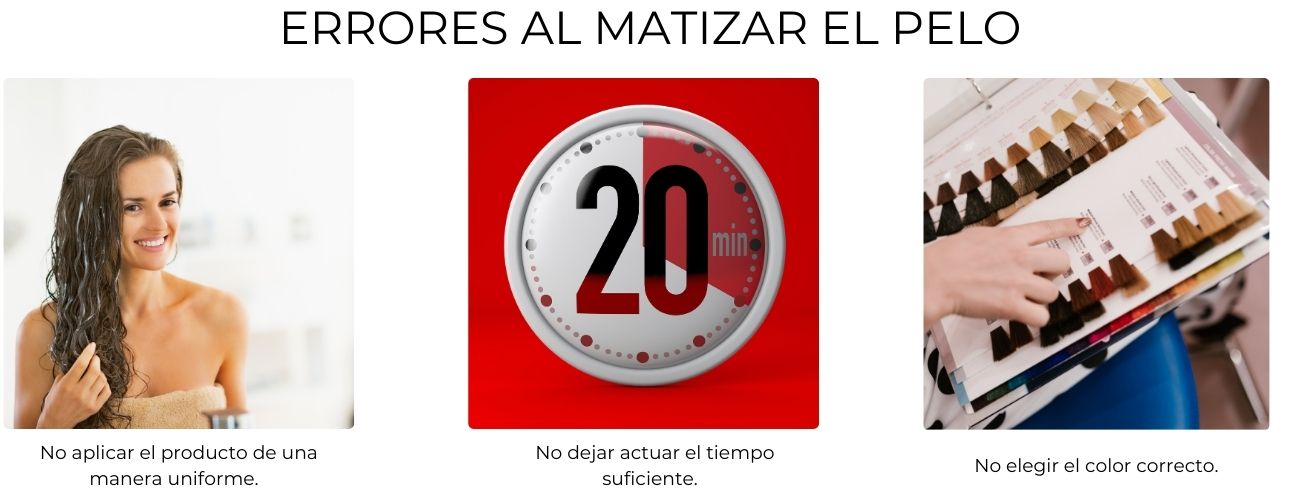 errores al matizar el pelo 